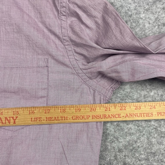 Banana Republic Shirt Mens Medium Purple Chambray‎ Slim Fit Button Down - Picture 3 of 7